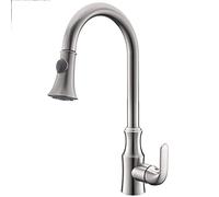 QYYZTQY Shower Head with Pull Down 360° Swivel Retractable 2-Function Sprayer Sink Handle Single Hole Faucet for Kitchen Bar RV Camper,