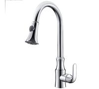 QYYZTQY Shower Head with Pull Down 360° Swivel Retractable 2-Function Sprayer Sink Handle Single Hole Faucet for Kitchen Bar RV Camper,