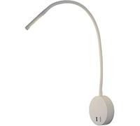 QYYZTQY Silicone Hose Reading Lamp, Wireless Flexible Gooseneck, Indoor Adjustable LED Bedside Lamps, Bedroom Spotlight, Wall Lights with USB Charging Port, 3000K