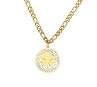 QYYZTQY Silver Four Heart for Women and Girls, Delicate Pendant with Rhinestone A 4 Leaf Alhambra Necklace,