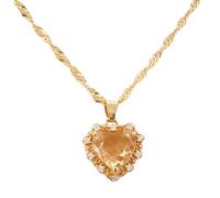 QYYZTQY Silver Multilayer Coloured Pave Women, Rhinestone A Shiny Zircon Paver Reunion Heart Necklace for Valentine's Day,