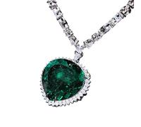 QYYZTQY Silver Multilayer Coloured Pave Women, Rhinestone A Shiny Zircon Paver Reunion Heart Necklace for Valentine's Day,