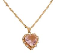 QYYZTQY Silver Multilayer Coloured Pave Women, Rhinestone A Shiny Zircon Paver Reunion Heart Necklace for Valentine's Day,