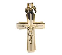 QYYZTQY Silver Religion with On It A Hip Hop Crucifix Pendant Men, Jesus Cross Necklace For Christmas Thanksgiving Gifts