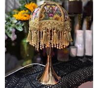 QYYZTQY Single Rustic Table Lamps for Living Room Vintage Bedside Table Lamp Exotic Country Cottage Bedroom Lamp Farmhouse End Nightstand Lamp for Entryway Living Room Girls Bedroom Home House Office