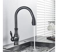 QYYZTQY Sink Faucet, Pull out Spray 360 Rotation Spout Two Water Modes Single Handle Mixer Kitchen Tap Shower Head