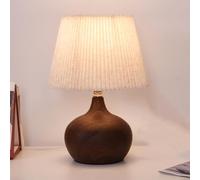 QYYZTQY Small Mid Century Side Table Lamp USB Port Adjustable Reading Light Wood Grain Farmhouse Office Desk Light Vintage Rustic End Bedside Table Lamp for Nightstand Bedroom Living Room Kids Room