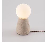 QYYZTQY Small Table Lamp White Milk Glass Natural Stone Marble Table Lamp Rustic Cute Desk Lamp Mid Century Bedside Lamp Vintage Nightstand Lamp for Living Room Bedroom Farmhouse Home Decor