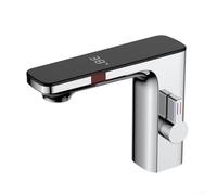 QYYZTQY Smart Faucet for Bathroom Sink Touchless Automatic Taps with Digital Display Hot Cold Water Mixer 1/2" Chrome Finish Sensor Basin Tap