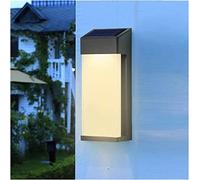 QYYZTQY Solar Lights Outdoor Waterproof Rectangle Black Aluminum Acrylic Lampshade LED Garden Villa Decorative Lamp Control Vintage Wall (Size : 4PCS)
