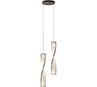 QYYZTQY Spiral Luxury Crystal Pendant Light Gold Dimmable LED Staircase Chandelier Black Ceiling Hanging Lamp For Dining Room Home Decor Bedroom Living Room Suspended Light Fixture