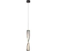 QYYZTQY Spiral Luxury Crystal Pendant Light Gold Dimmable LED Staircase Chandelier Black Ceiling Hanging Lamp For Dining Room Home Decor Bedroom Living Room Suspended Light Fixture