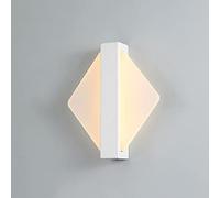 QYYZTQY Splicing LED 7W Ultra-Thin Wall Acrylic Shade Wall Lamp Geometric Flush Mount Wall Lights for Bedroom Bedside Corridor-Warm Light (White)