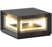 QYYZTQY Square Waterproof Black Post Lights Outdoor Pillar Light Hard Wired Column Lantern Stainless Steel Exterior Patio Deck Fence Cap, Chandelier