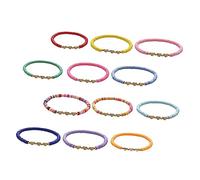 QYYZTQY Stackable Women's Clay Bead Bracelets for Parties & Beach Wear - 12PCS