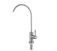 QYYZTQY Stainless Steel Kitchen Faucet with Swan Neck and Single Handle Grey Finish Drinking Water Filter System