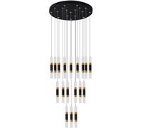 QYYZTQY Staircase Long Pendant Light Rotating Duplex Villa Living Room Dining Room High Level Pendant Lighting(18heads)