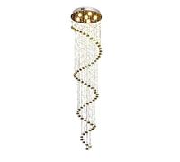 QYYZTQY Stairs Chandelier Contemporary Swirl Chandeliers K9 Crystal Spiral Sphere Raindrop Pendant Light for Living Dining Room Foyer Hotel (Size * 250cm)