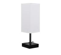 QYYZTQY Style Bedside Table Light Creative Fabric Iron Table Lamp Suitable For Writing Desk Office Standlamp Knob Plug-in Model Multi-Function with 2 AC Outlets Conference Room Lighting Fixture