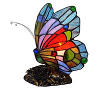 QYYZTQY Style Desk Lamp Stained Glass Butterfly Lamp Bookcase Decoration Table Lamp for Living Room Bedroom Coffee Table Night Lights Needed
