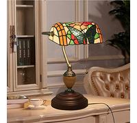 QYYZTQY Style Pansy Bank Lamp Retro Literary Creative Inline Zinc Alloy Bar Cafe Table Lamp Table Lamp Elegant Soft Eye Protection