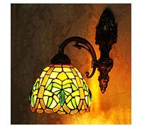 QYYZTQY Style Wall Lamp 6.7Inch Stained Glass Wall Sconces Victorian Decorative Wall Light Fixtures for Staircase Bedroom Hotel Living Room