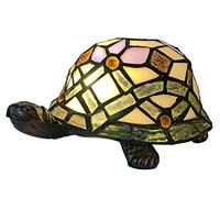 QYYZTQY Styled Turtle Accent Table Lamps, 6 Inch Stained Glass Shade nig lig for bedrooms Living Room