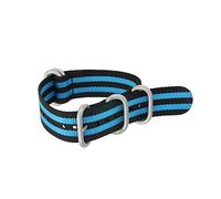 QYYZTQY Stylish Nylon Watch Band Solid Stainless Steel Strap - Regular Length 20-24mm Men & Women Accessories