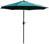 QYYZTQY Sun Parasol 9ft / 270cm Patio Garden Table Umbrella w/Tilt Adjustment, Perfect for Outdoor, Beach Commercial Event Market, Camping, Swimming Poo, Dark Green