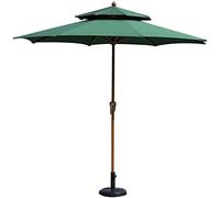 QYYZTQY Sun Parasol Umbrella Garden Parasols 9' Patio Outdoor Table with Crank Handle, Perfect for Yard, Beach Commercial Event Market, g, Pool Side (Green A)