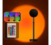 QYYZTQY Sunset Lamp Night Light Creative Bedside Table Lamp 16 Colors & 4 Modes Sunset Projection Lamps with Remote LED Romantic Rainbow Sunlight Lamp for Photography Room Decor