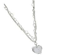 QYYZTQY Sweet Multi-Layer Rhinestone Heart Necklace for Women - Attract Attention & Stylish