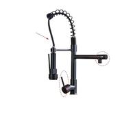 QYYZTQY Swivel Faucet Chrome Plated Double Sprayer Pull-out Nozzle Spring for Container Black Bronze Finish - 1PCS Kitchen Sink Mixer