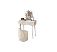 QYYZTQY Table,Dressing for Bedroom Plate Clouds Makeup Vanity Stool Drawer Dressing Table Small Apartment Cream Style Desk Mirror with Lights