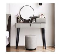 QYYZTQY Table,Dressing for Bedroom Storage Desk Drawer Makeup Stool Set Ladies Dressing Table Dresser Mirror with Lights