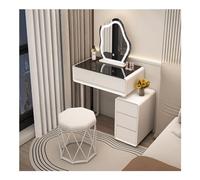 QYYZTQY Table,Dressing Illuminated Mirror, Make-Up Set, Small Bedroom with Plenty of Storage Space, Dressing Table For Women and Gi,Wei?,Round_50CM