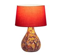 QYYZTQY Table Lamp Bedside Lamp Nightstand Lamp Bedside Table Lamp TC Fabric Lampshade Bedroom Light American Retro Ceramic Nightstand Desk Lamp For Bedroom Living Room Table Lamps Table Light for