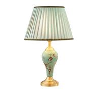 QYYZTQY Table Lamp Bedside Lamp Nightstand Lamp Ceramic Table Lamp Hand Painted Flowers and Birds Table Lamps Metal Base Nightstand Lamp for Bedroom Living Room Table Lamps Table Light for Living Room
