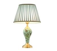 QYYZTQY Table Lamp Bedside Lamp Nightstand Lamp Ceramic Table Lamp Hand Painted Flowers and Birds Table Lamps Metal Base Nightstand Lamp for Bedroom Living Room Table Lamps Table Light for Living Room
