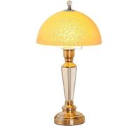QYYZTQY Table Lamp Bedside Lamp Nightstand Lamp Elegant Glass Lampshade Table Lamp Crystal Lamp Body Bedside Lamp Button Nightstand Lamp Table Lamps Table Light for Living Room (Color : B, Size : But