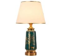 QYYZTQY Table Lamp Bedside Lamp Nightstand Lamp Glazed Ceramic Bedside Lamp Fabric Lampshade Metal Nightstand Lamp for Living Room Bedroom Table Lamps Table Light for Living Room (Color : F)