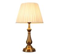 QYYZTQY Table Lamp Bedside Lamp Nightstand Lamp Iron Copper Plated Bedside Lamp Fabric Lampshade Desk Lamp Desk Light E27 Nightstand Lamp Table Lamps Table Light for Living Room (Color : B, Si