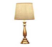 QYYZTQY Table Lamp Bedside Lamp Nightstand Lamp Iron Table Lamp Fabric Lampshade Bedside Lamp Nightstand Lamp for Bedroom Living Room Table Lamps Table Light for Living Room (Color : B, Size : Button