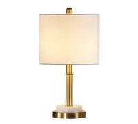 QYYZTQY Table Lamp Bedside Lamp Nightstand Lamp LED Bedside Table Lamp,Nordic Wrought Iron Bedroom Living Room Light, Fabric Lampshade Bedside Desk Lamp E27 Table Lamps Table Light for Living Room