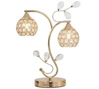 QYYZTQY Table Lamp Bedside Lamp Nightstand Lamp Metal Table Lamp Crystal Lampshade Bedside Lamp Nightstand Lamp Desk Light Table Lamps Table Light for Living Room (Color : Silver, Size : Push Button