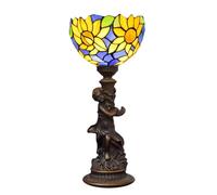 QYYZTQY Table Lamp Country Mediterranean Sunflower Table Light Dining Room Living Room Bedroom Table Lamp Vintage Colored Glass Table Warm as Ever