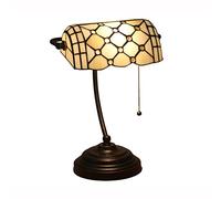 QYYZTQY Table Lamp Desk Lamp Reading Light Bedside Lamps Handmade Stained Glass Alloy Base Decoration Bedrooms Library Lighting Bedside Living Room,Gold Needed (Gold)
