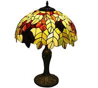 QYYZTQY Table Lamp European Pastoral Style Art Bedside Lamp Stained Glass Lampshad Dressing Desk Lamp for Living Room Lounge,C Needed (A)