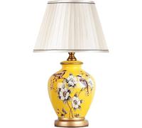 QYYZTQY Table Lamps Ceramic Table Lamp Ceramic Flower and Bird Desk Light Chinese Style Ginger Jar Desk Nightstand Lamps Decorative for Bedroom Bedside Living Room Study Hotel (A)