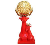 QYYZTQY Table Lamps,Reading Lamp Desk Lamp Nordic Deer-Shaped Wtable Lamp Creative Red Resin Crystal Decorative Lamp Living Room Bedroom Dimming Lamp Table Lamp Warm as Ever